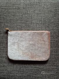 Pochette in velluto rosa chiaro