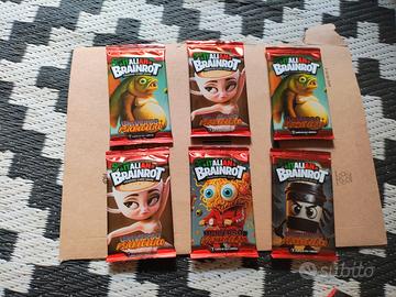 6 pacchetti di carte brainrot