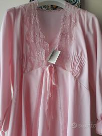 Completo lingerie rosa lungo