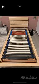 Letto singolo con materasso medico antiallergenico
