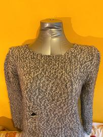 maglione moda  unisex JDC grigio 