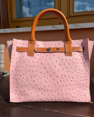 Borsa Tosca Blu oroginalrosa cipria in vera pelle