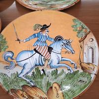 piatti maiolica Montelupo Serie Arlecchini
