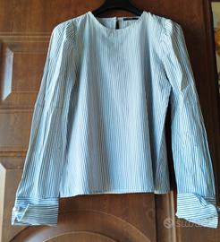 Blusa a righe Charget con maniche a sbuffo eperl