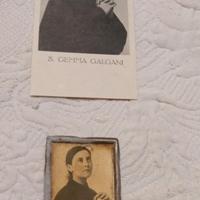 Santino e quadretto anni 50 Santa Gemma Galgani 