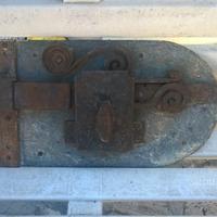 Serratura chiavistello in ferro forgiata a mano