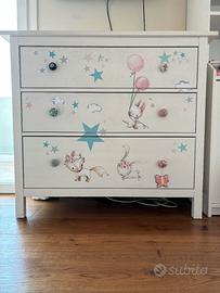 Cassettiera Ikea Hemnes decorata!