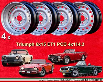 4 pz cerchi Triumph TR5 TR6 1967-76 6x15 ET1 4x114