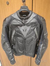 Giacca pelle Dainese nera taglia 50