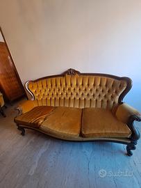 divano e poltrona da salotto anni '70