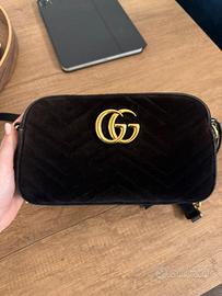 Borsa Gucci Marmont nera velluto