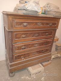 Antico Comò / Cassettone in Legno Massello - Epoca