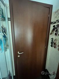 Porta da interno liscia colore noce