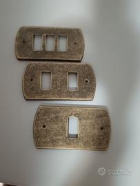 Placche coprinterruttore B-Ticino in ottone