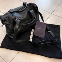 Borsa Malloni in vera Pelle nera