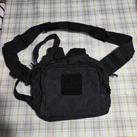 Marsupio tattico militare, nero, tripla tasca