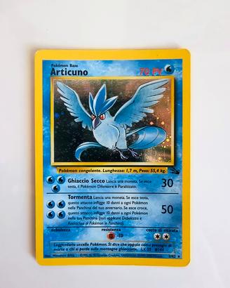 carta Pokemon Articuno olografica 2/62- fossill 