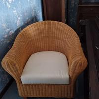 Poltrona in Vimini con Cuscino