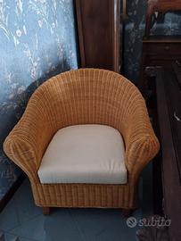 Poltrona in Vimini con Cuscino