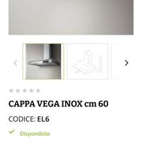 Cappa elica cucina 60cm