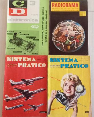 4 Riviste Elettronica Sistema Pratico-Radiorama-CD