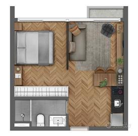 Bilocale con balcone a 750 euro - Carugate