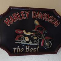 HARLEY DAVIDSON quadro in legno Moto in rilievo