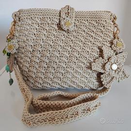 Borsa uncinetto cordino hand made 