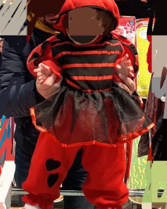 Vestito coccinella bimba carnevale 12/18 mesi