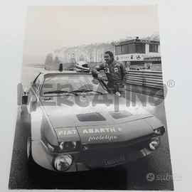 FOTO CLAY REGAZZONI AUTOGRAFATA CON FIAT PROTOTIPO