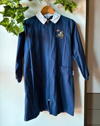 grembiule Siggi blu con zip e ricamo motocross