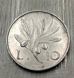 Moneta da 10 lire del 1949