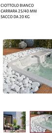 Ciottoli bianchi marmo di carrara da giardino