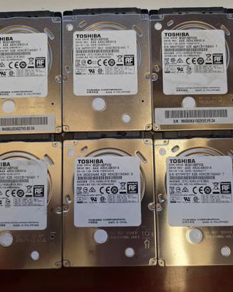 Lotto 6 HDD SATA 2,5 320GB Toshiba