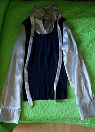 maglia di Motivi blu e bianca da donna tg L