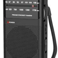 Radiolina radio FM/AM portatile Benss nera nuova