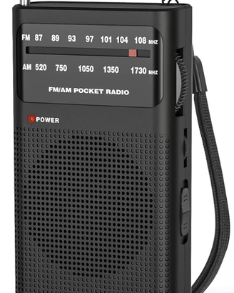 Radiolina radio FM/AM portatile Benss nera nuova