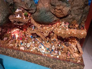 Presepe artigianale completamente fatto a mano