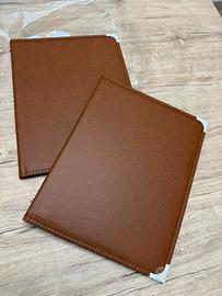 Due menu in simil pelle NUOVI 2 tasche 4 fogli