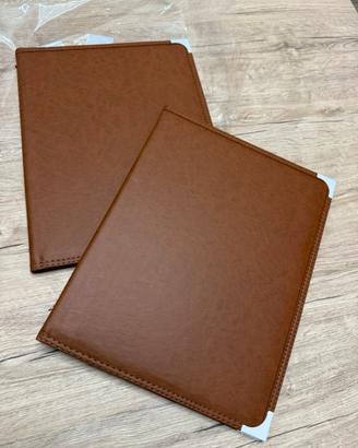 Due menu in simil pelle NUOVI 2 tasche 4 fogli