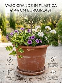 Vaso grande in plastica Ø 44 cm Euro3plast