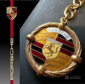 Portachiavi Porsche Metallo dorato e smalto