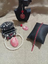 Parure moda cammeo stile vintage chic