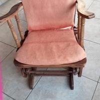 sedia a dondolo più divano/letto