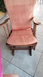 sedia a dondolo più divano/letto