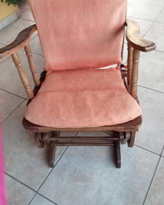 sedia a dondolo più divano/letto