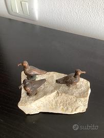 Scultura da tavolo gabbiani.