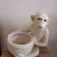 CERAMICA MONKEY FIORIERA ANNI 60 MADE IN ITALY 