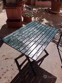 tavolino giardino pieghevole verdone