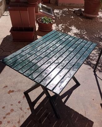 tavolino giardino pieghevole verdone